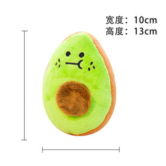 Pet plush avocado sounding toy Amazon popular tooth grinding to relieve boredom dog cat manufacturers wholesale supplies