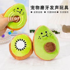 Pet plush avocado sounding toy Amazon popular tooth grinding to relieve boredom dog cat manufacturers wholesale supplies